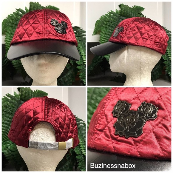 Disney Accessories - Disney Parks Quilted Rose Wm Mickey Hat